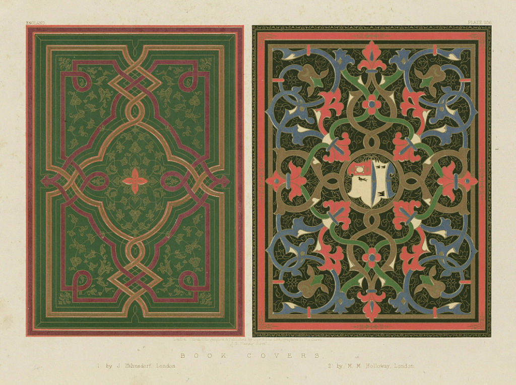 INTERNATIONAL EXHIBITION. Book covers. Zahnsdorf & Holloway, London 1862 print